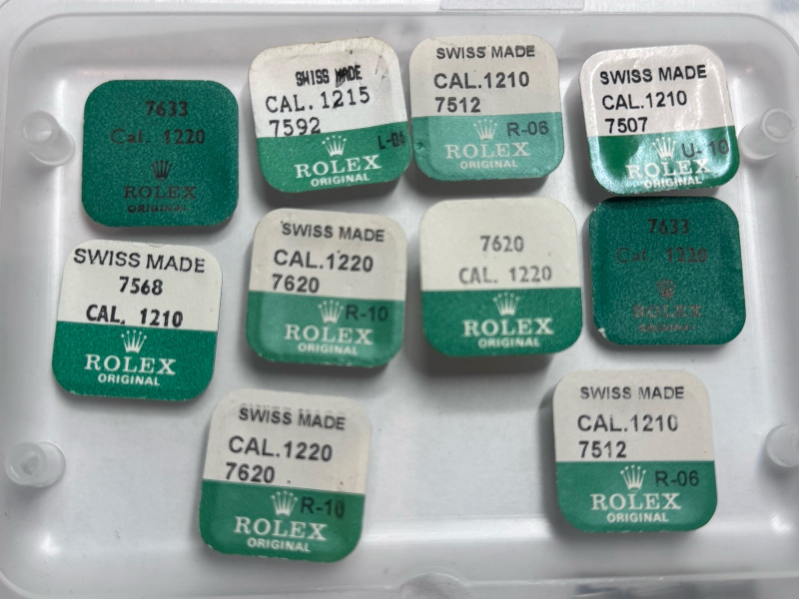 Rolex 1210 1215 1220 1225 NEW parts 7633 7568 7592 7512 7507 7620 NOS Wheels