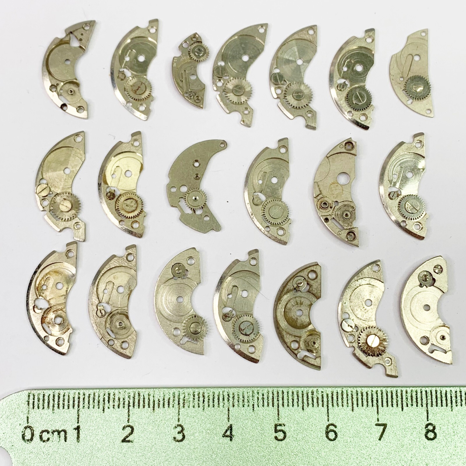 20 Watch Bridge Plates Part Steampunk Repair Altered Art Craft Lot Gear Crescent