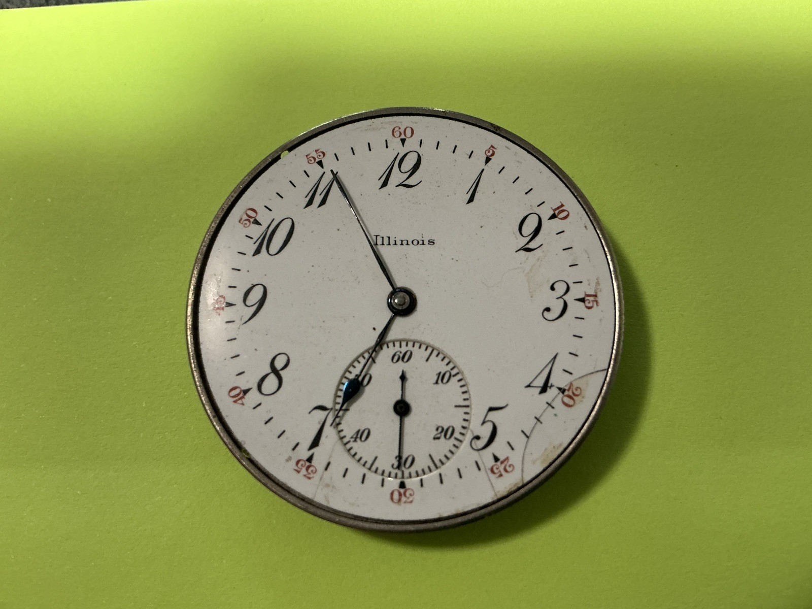 Vintage Illinois Grade 273 12s 17J OF Pocket Watch Movement