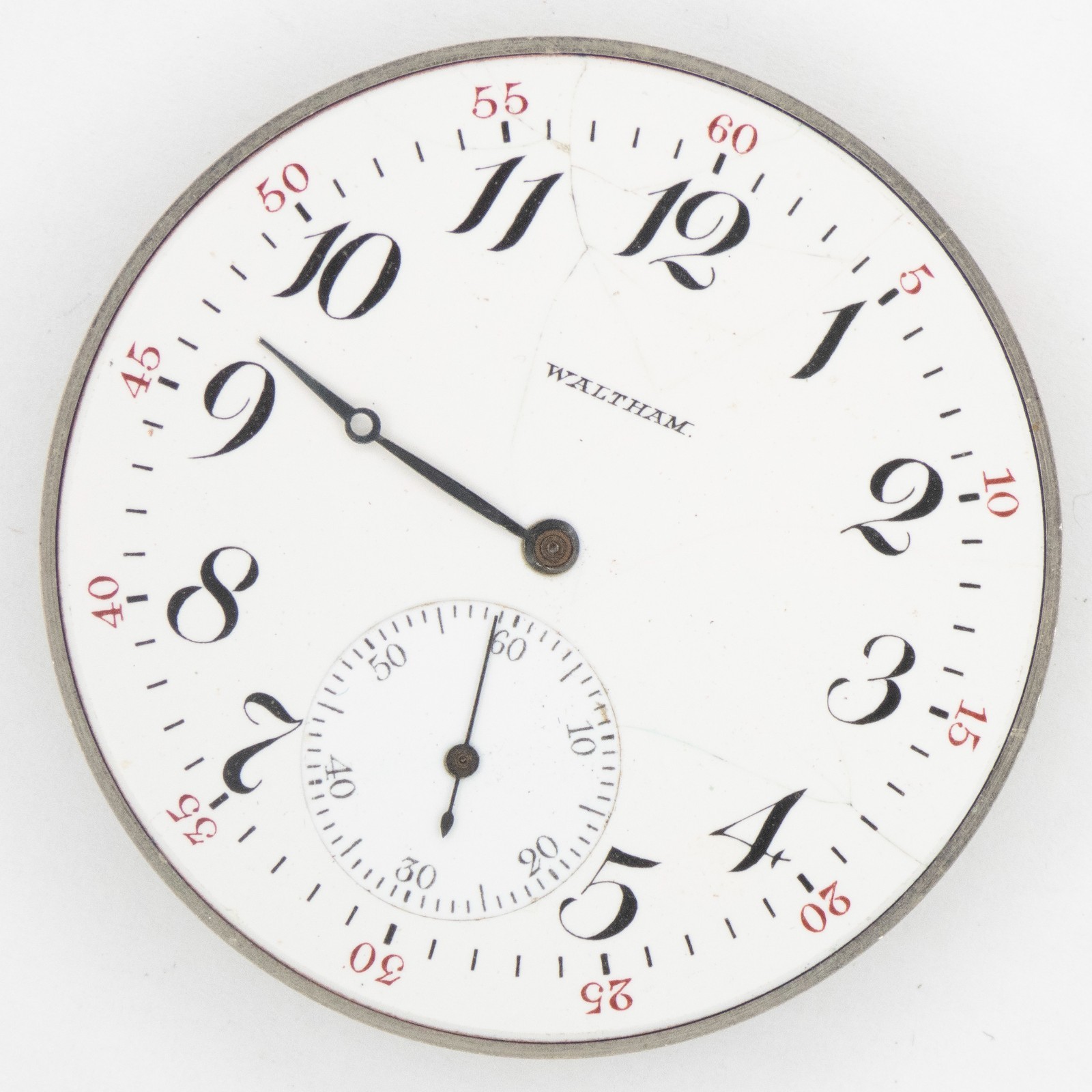 Waltham Riverside Colonial 14-Size 19-Jewel Antique Pocket Watch Movement, Runs