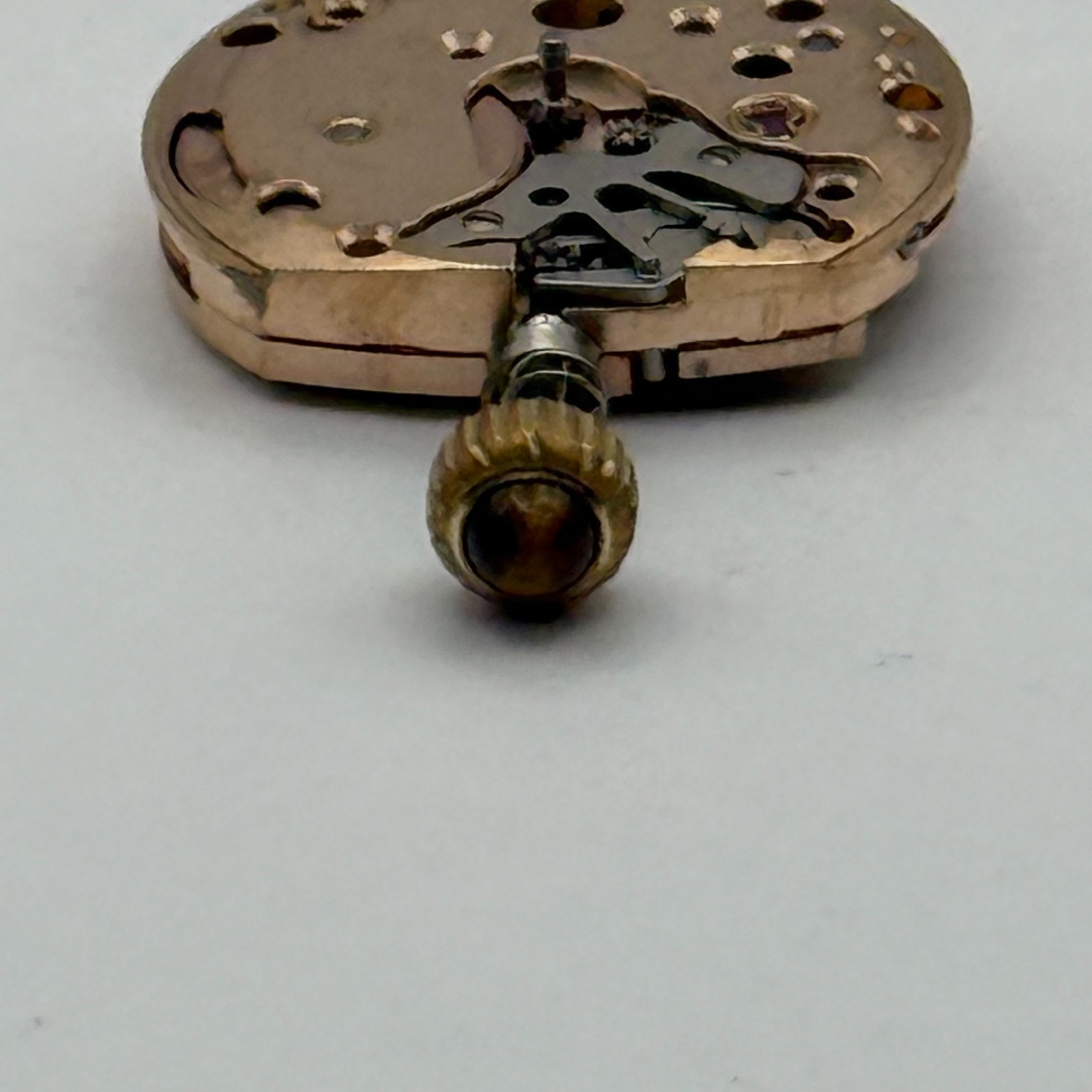 Omega 485 Watch Movement Cabochon Tiger’s Eye Crown Ladies Swiss Parts 15.5mm