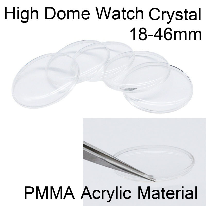 Wholesale 1mm High Dome Retro Pocket Watch Glass 18mm-46mm Acrylic Watch Crystal
