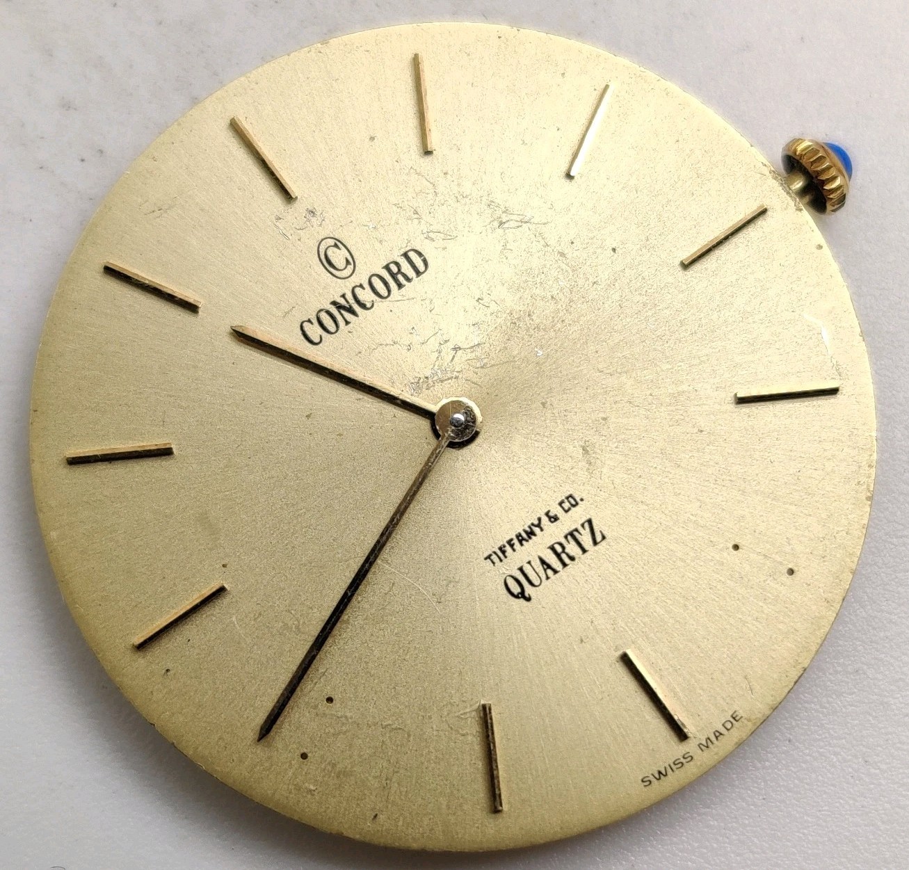 Concord Tiffany & Co. ETA Cal. 959.001 Swiss quartz watch movement For Repair