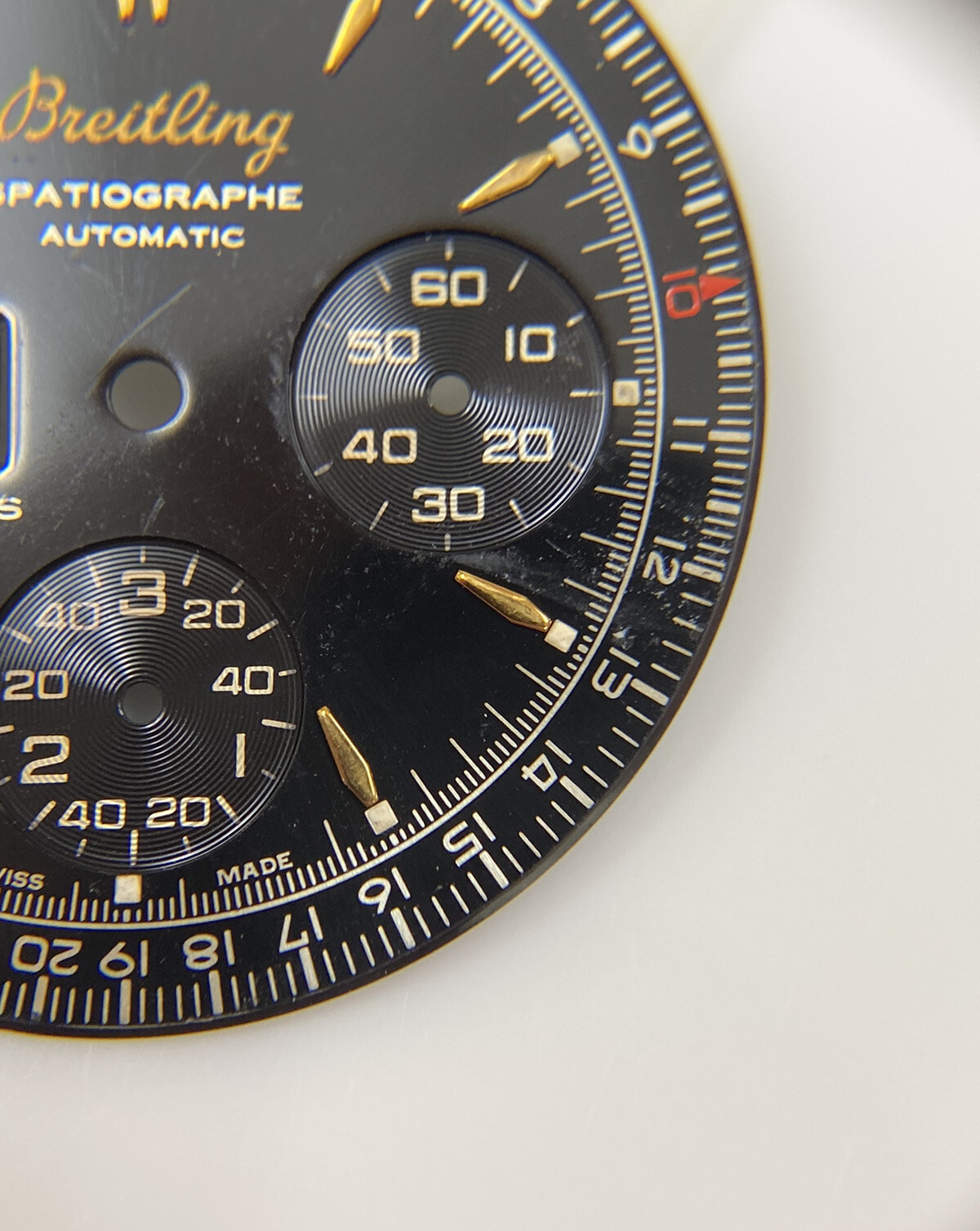Original Breitling Montbrillant Navitimer Spatiographe H36030 Black/Gold Dial