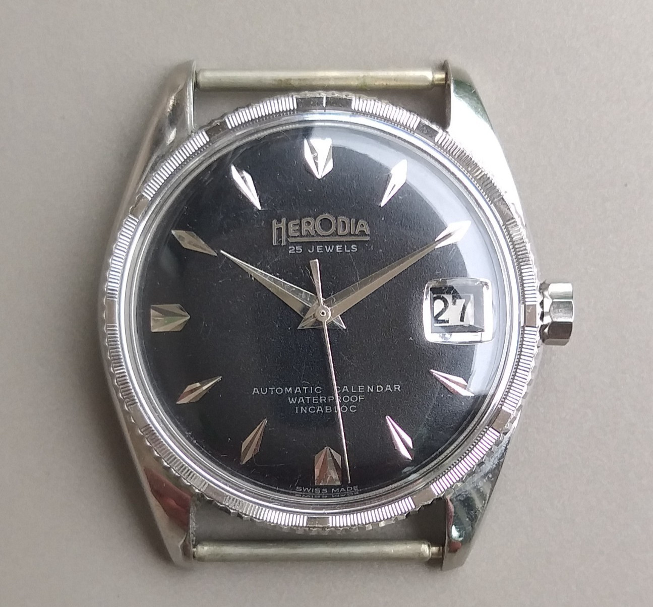 A. Schild AS 1701 Automatic Project Watch Case + Dial & Hands NOS 1970’s Parts
