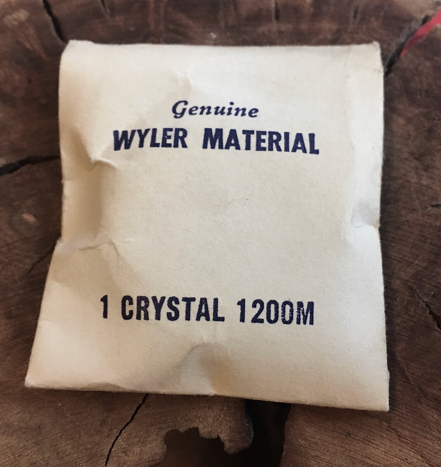 Genuine Wyler vintage dive watch crystal 30.55m w/ rectangular date 1960s 1200M
