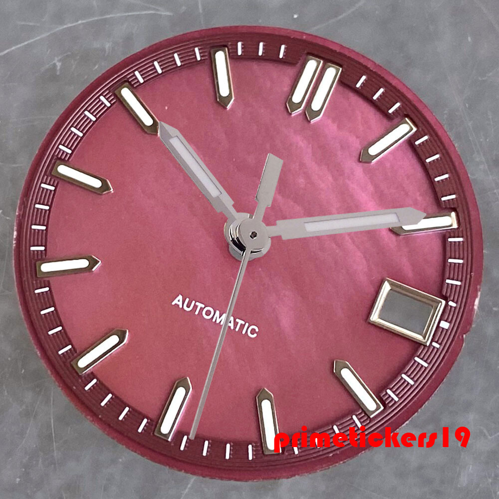 29mm Mother of Pearl MOP Automatic Watch Dial Face Date Luminous Fit NH35 Movt