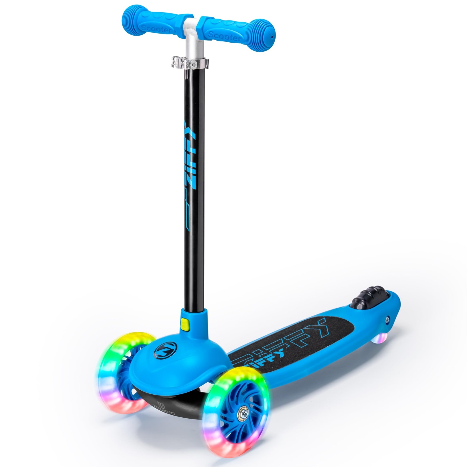 ZIFFY Multicolor 3 Wheel Scooter for Kids 3-5, Toddler Kick Scooters with LED…