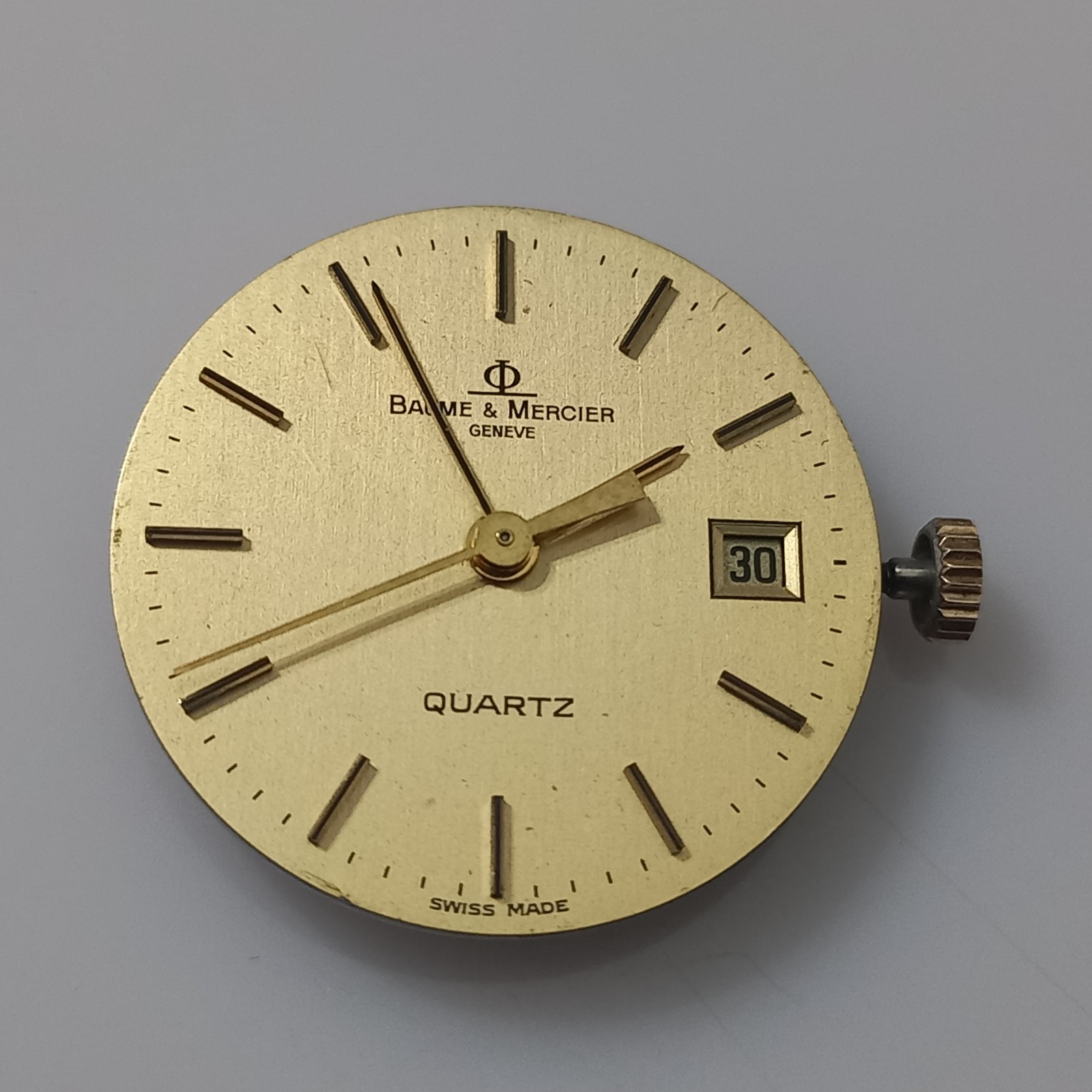 VINTAGE BAUME & MERCIER QUARTZ MOVEMENT & DIAL CAL BM7225 / ETA 956.111 -WORKING