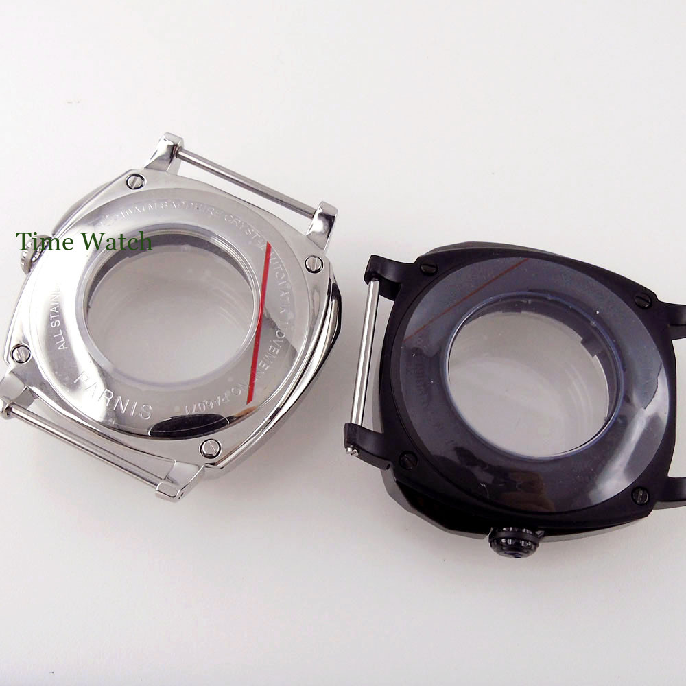 47.5mm Sapphire Square Watch Case 316L For Miyota 8215 821A 8205 DG 2813 3804
