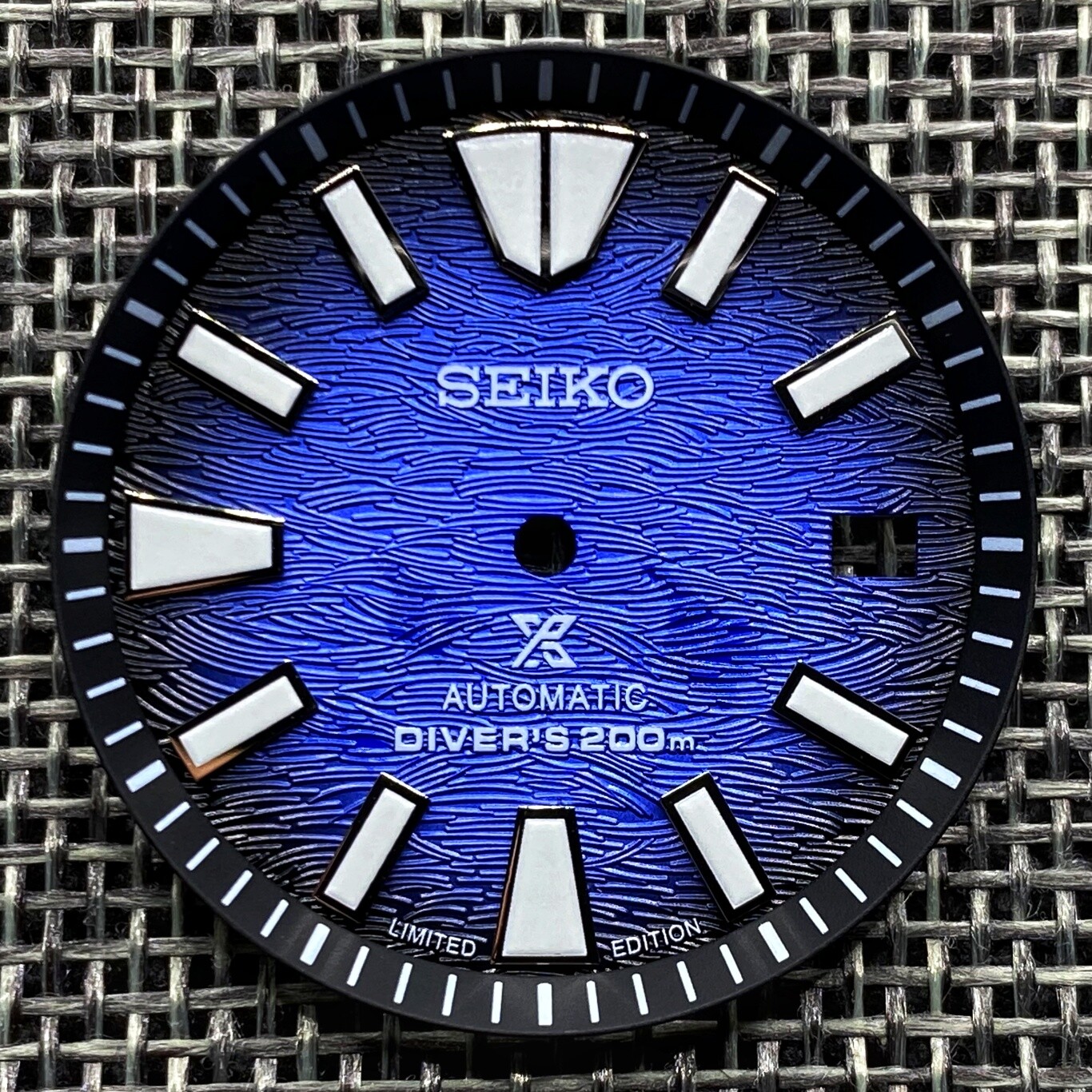 New SAVE THE OCEAN SAMURAI PROSPEX DIAL DATE FOR SEIKO NH35 NH36 SKX007 w/ Ring