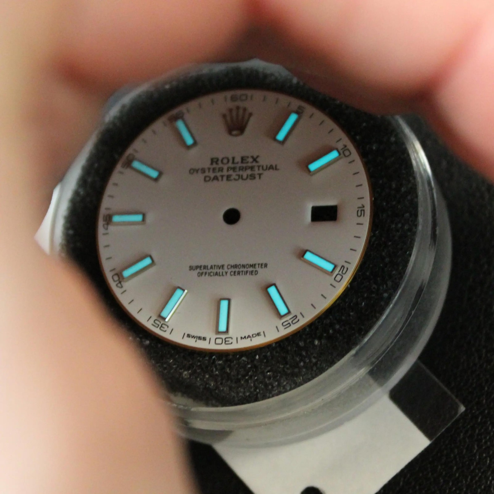 Rolex Datejust Stick Markers White Watch Dial 126334 126300
