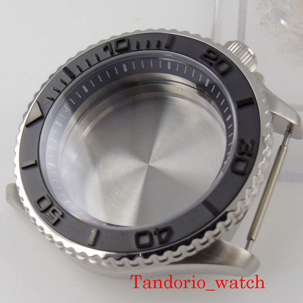 41mm Watch Case Parts Sapphire Glass Steel Insert Fit NH34A NH35A NH36 SKX007