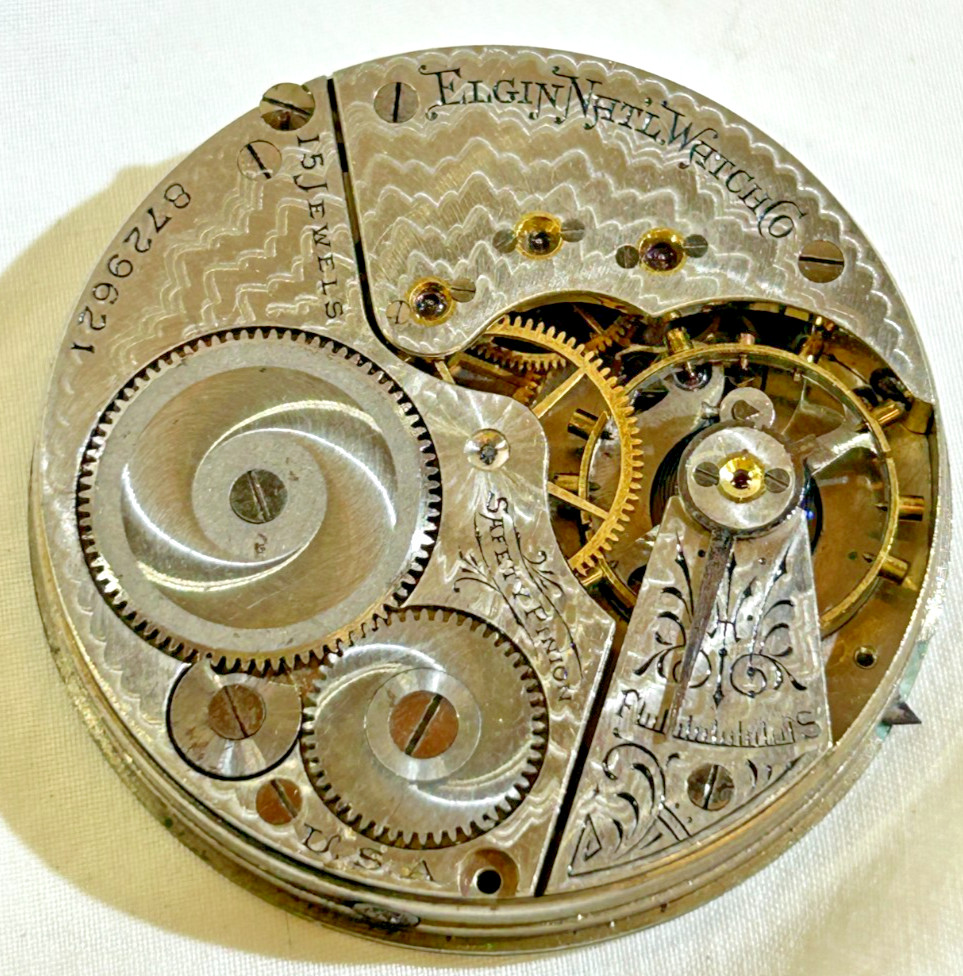 Antique Pocket Watch Movement And Dial Lot of 5 Elgin , Waltham, Illinois