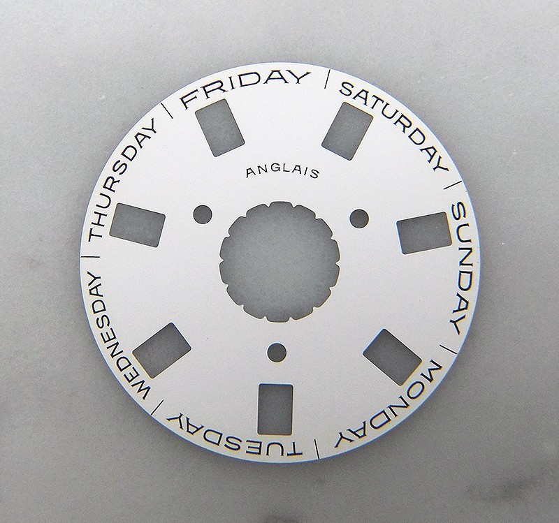Genuine Rolex 3155 Caliber White Day Date Disc for Watch 18208 18296 18308 18238