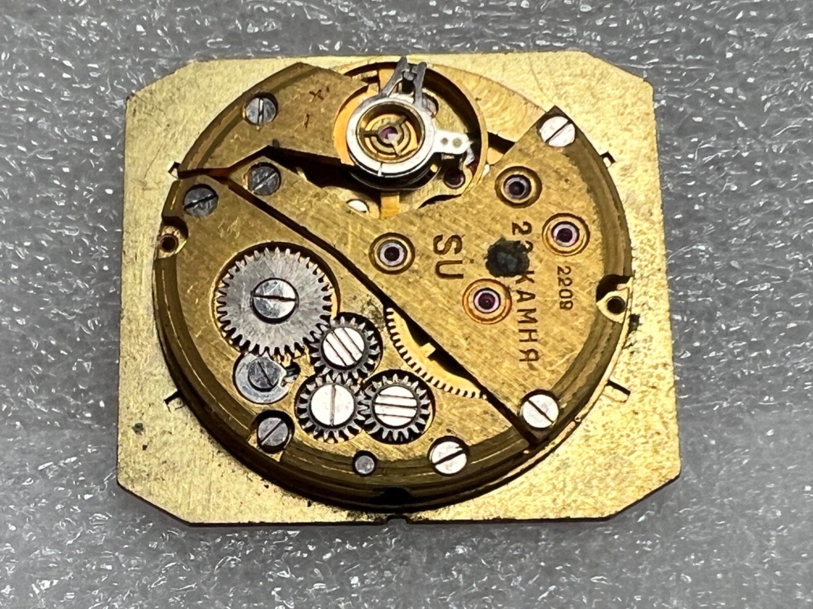 USSR LUCH movements 2209 caliber Gold Plated watch mechanisms FOR PARTS 3 pcs.