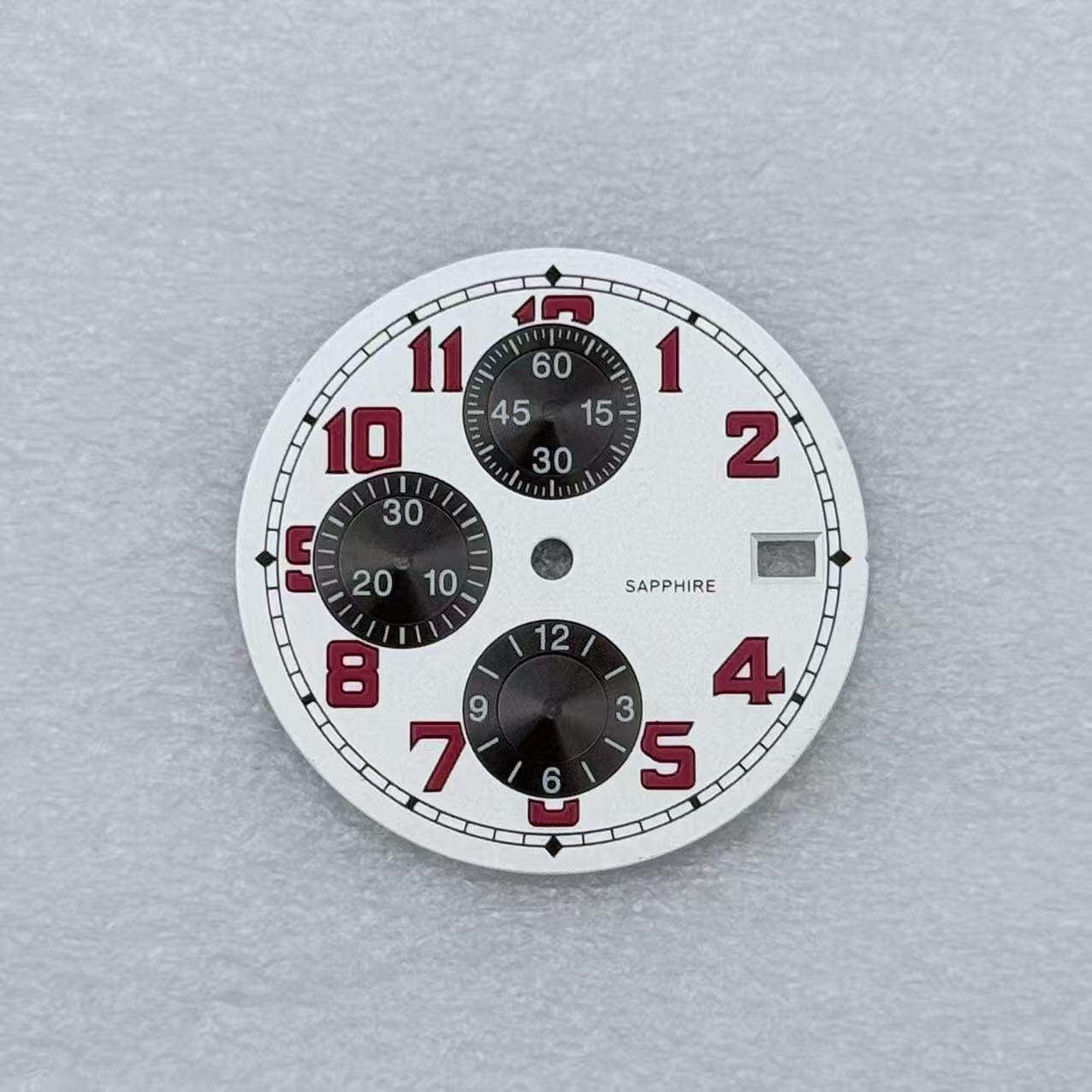 32mm Multifunctional Watch Dial No Luminous For VK67 Movement Watch Parts