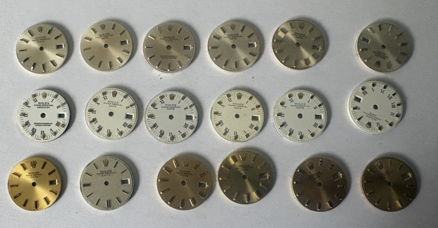 Rolex Date 26mm Dials x 18, All 100% Genuine