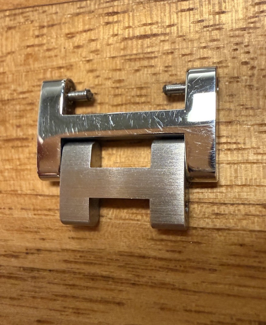 HERMES Clipper 16mm Authentic Link Watch Band Bracelet Parts