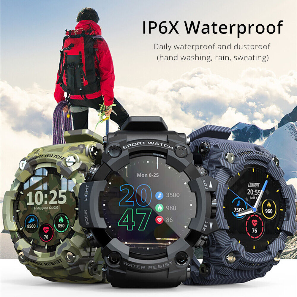 Military Rugged Smart Watch Outdoor Sports Heart Rate Fitness Tracker Blood ➹