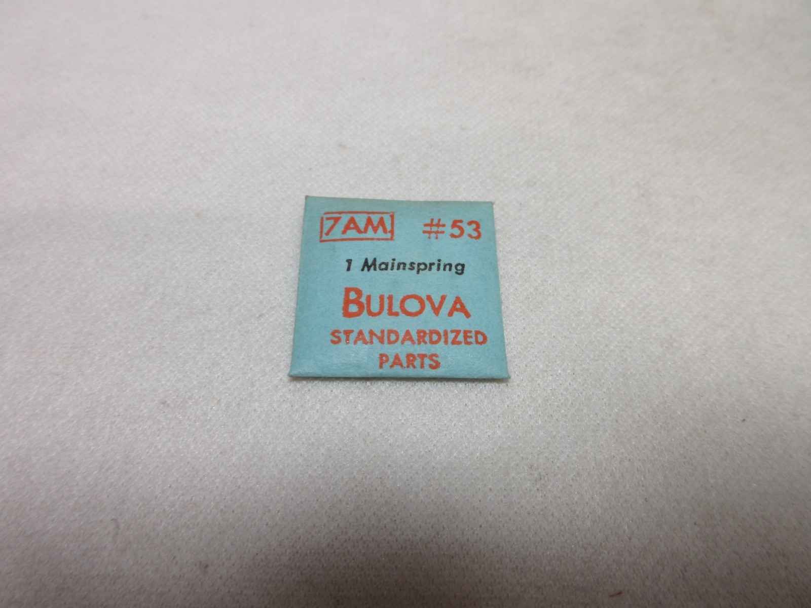 BULOVA WATCH MAINSPRING 7AM #53 WATCHMAKER REPLACEMENT PART #362