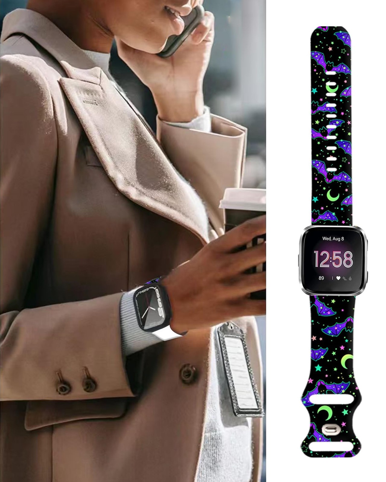 Watch Bands Compatible for Versa 2/Versa, Soft Silicone Cute Fadeless Sport S…