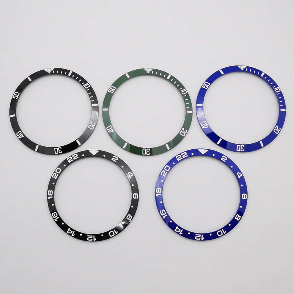34mm ceramic watch bezel insert suitable fit corgeut 36mm automatic watch case