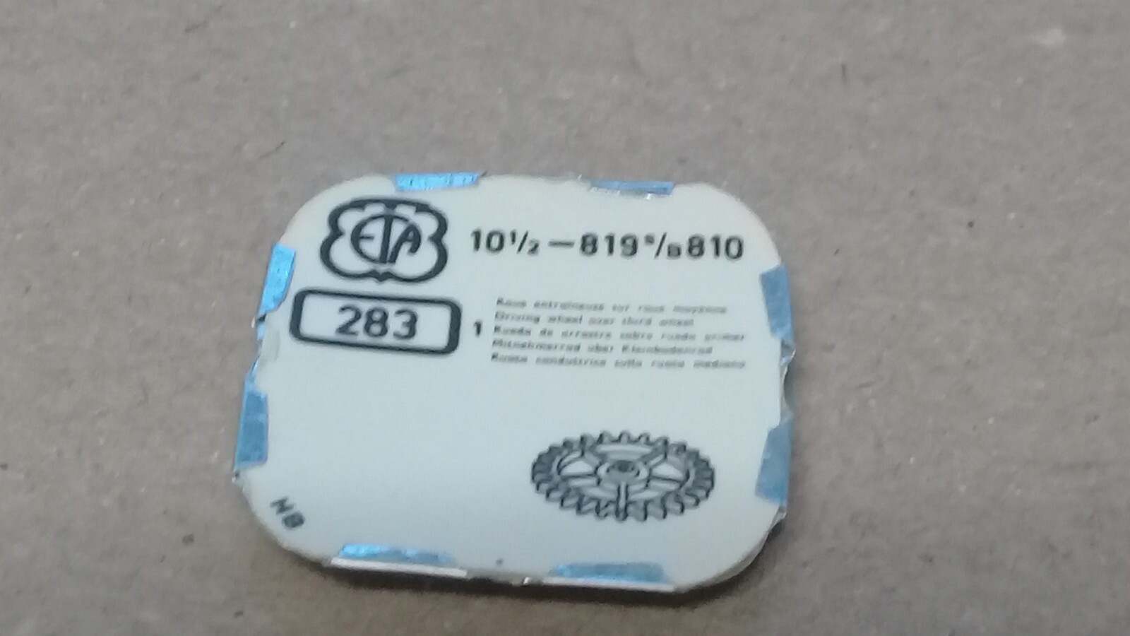ETA Cal. 819 s/B 810 – Drive Wheel over Third Wheel – Part 283. 10.5”’ (TC845)