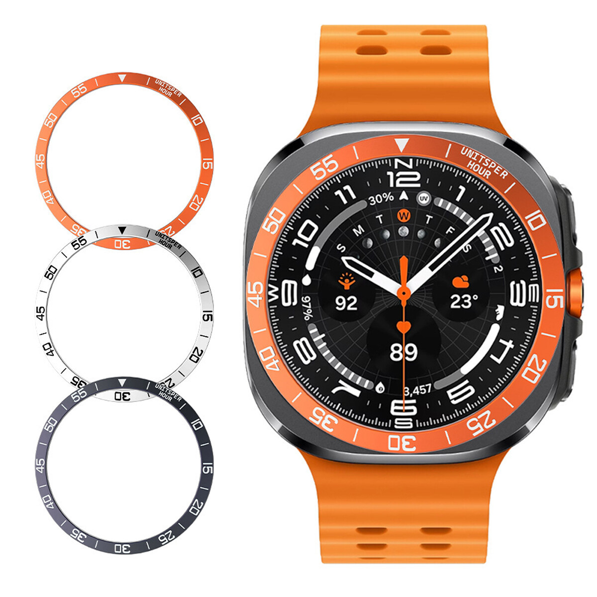Bezel Styling Frame Ring For Samsung Galaxy Watch Ultra 47mm Metal Case Cover