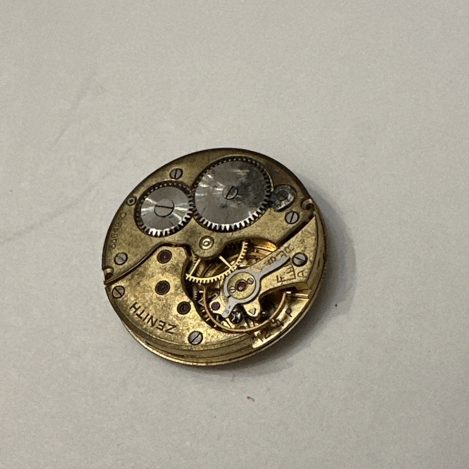 Zenith 8 3/4 INCOMPLETE lady watch movement for parts * setting model 1 *