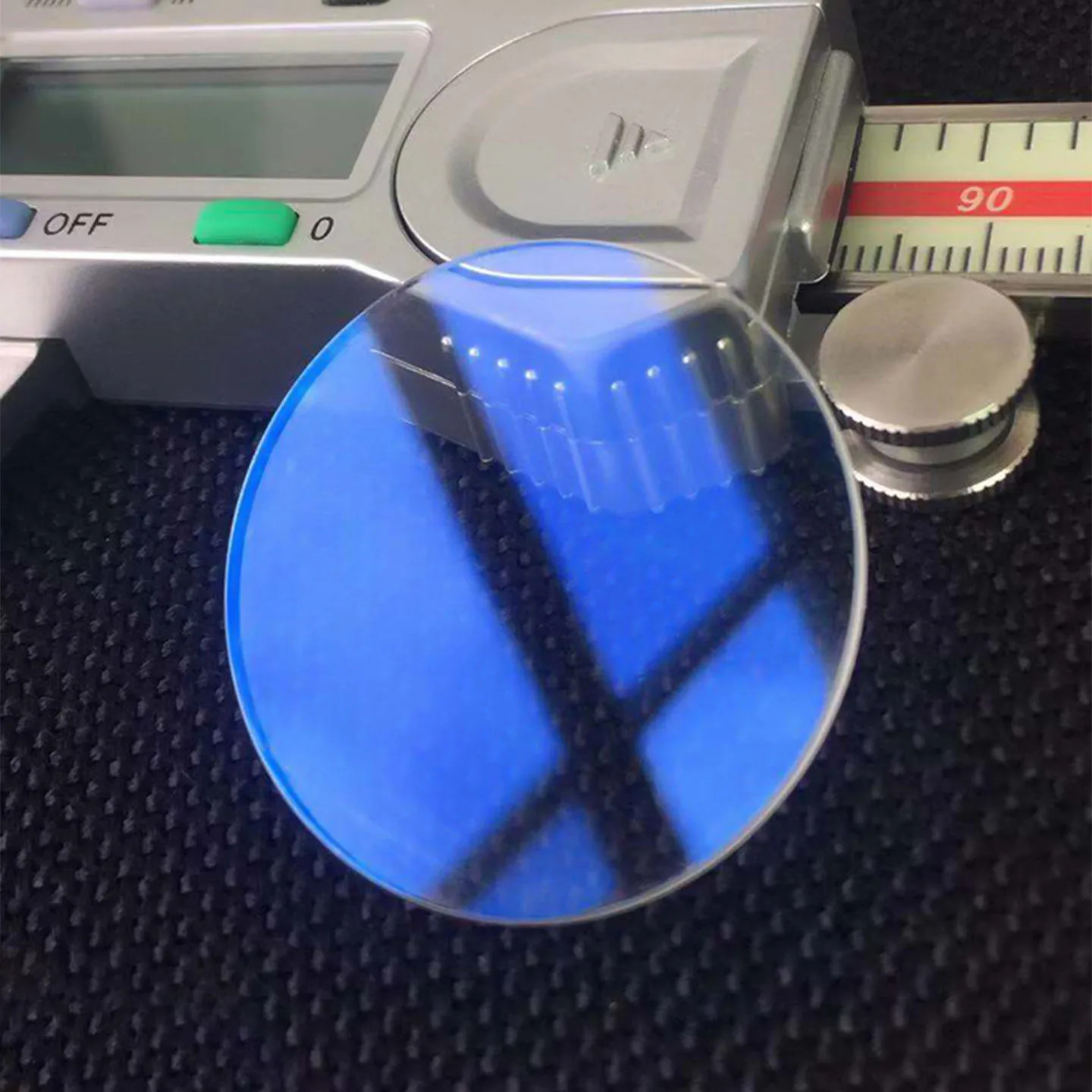 1.2mm Single Dome Lens Blue AR Film Watch Crystal 28-38.5mm Round Mineral Glass