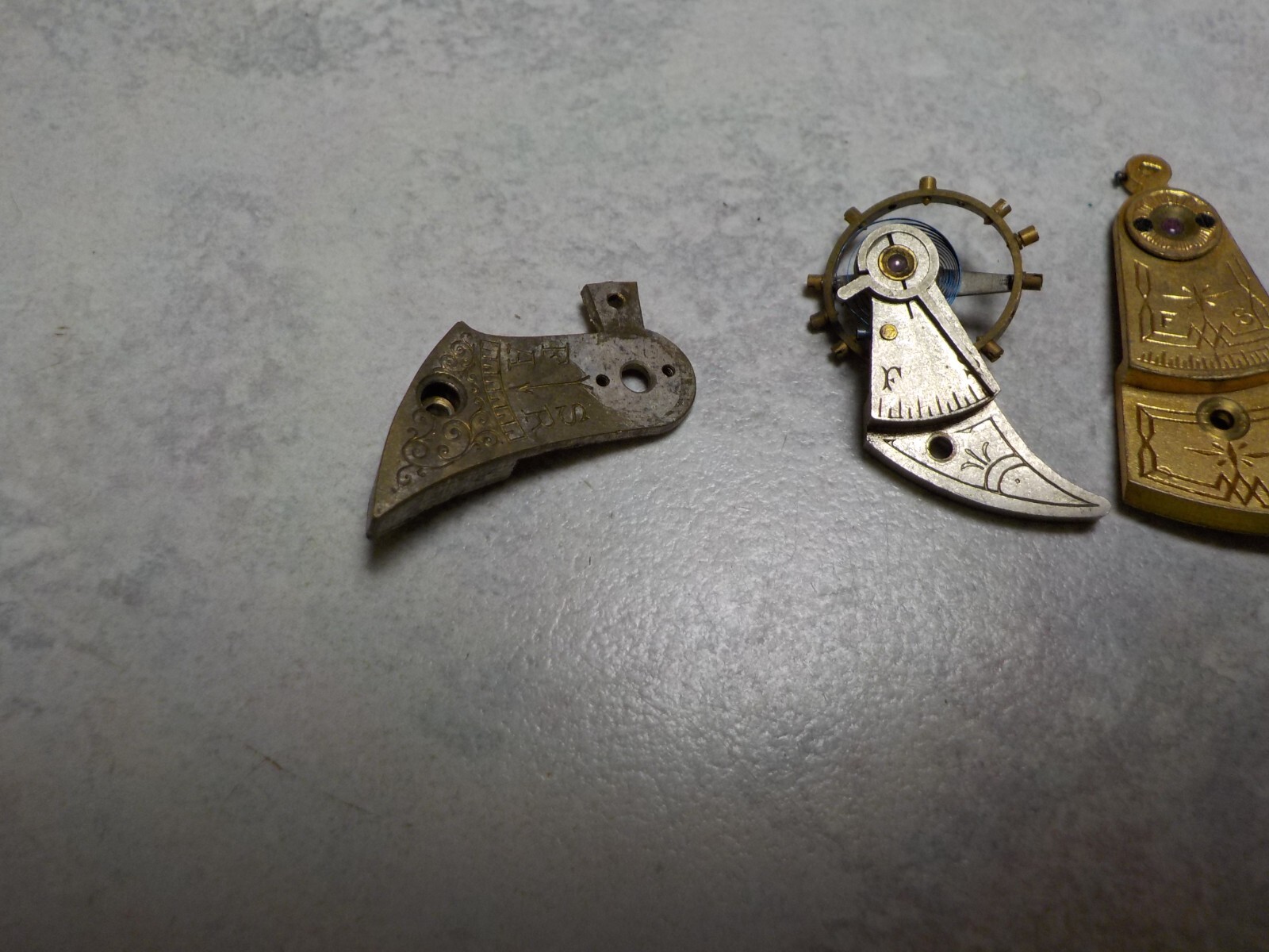 VTG LOT OF POCKET WATCH BALANCE COCKS WATCHMAKER REPLACEMENT PARTS STEAMPUNK #4