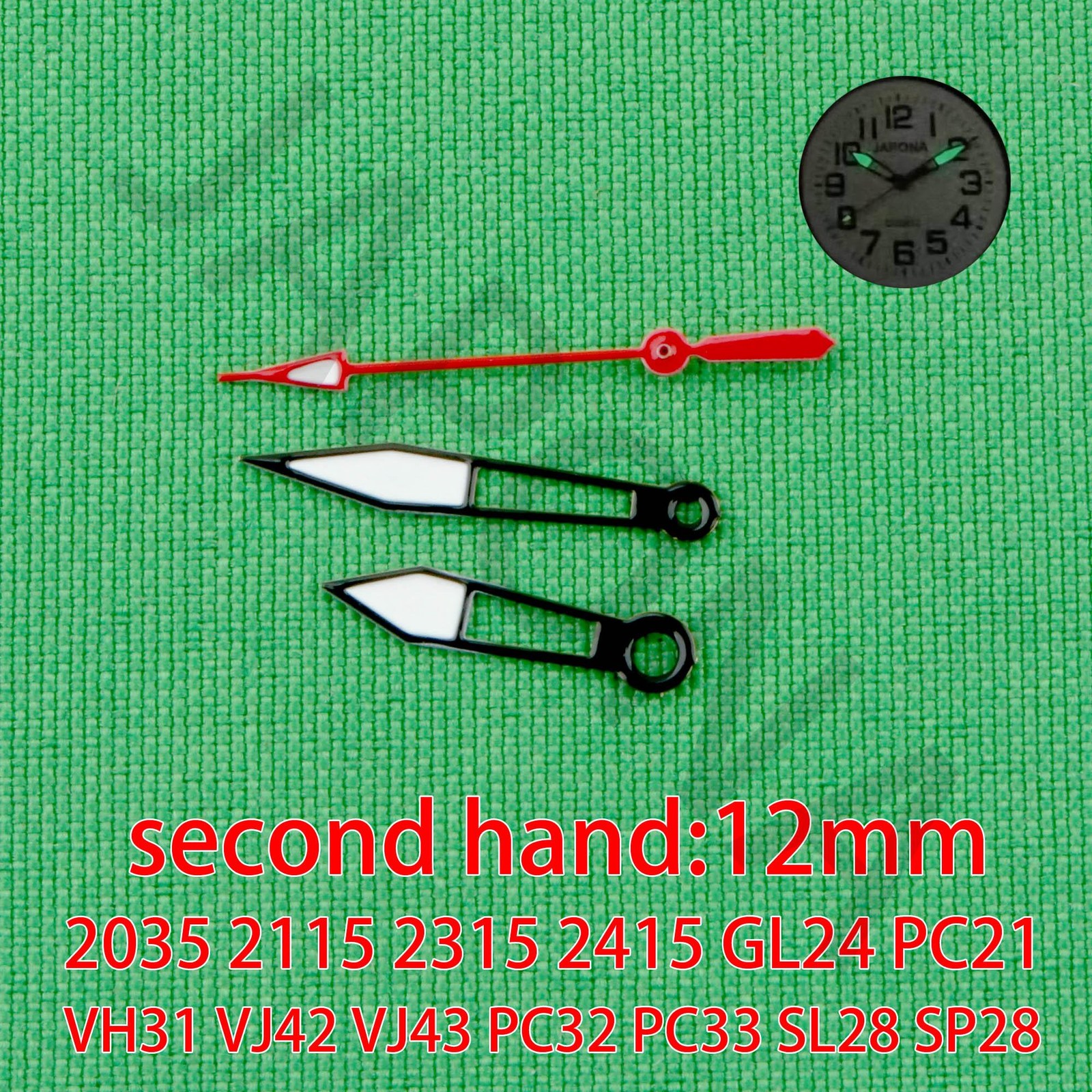 New Watch Hands Set Miyota 2035 VH31 VJ42 VJ43 2115 Luminous Silver Parts Kit