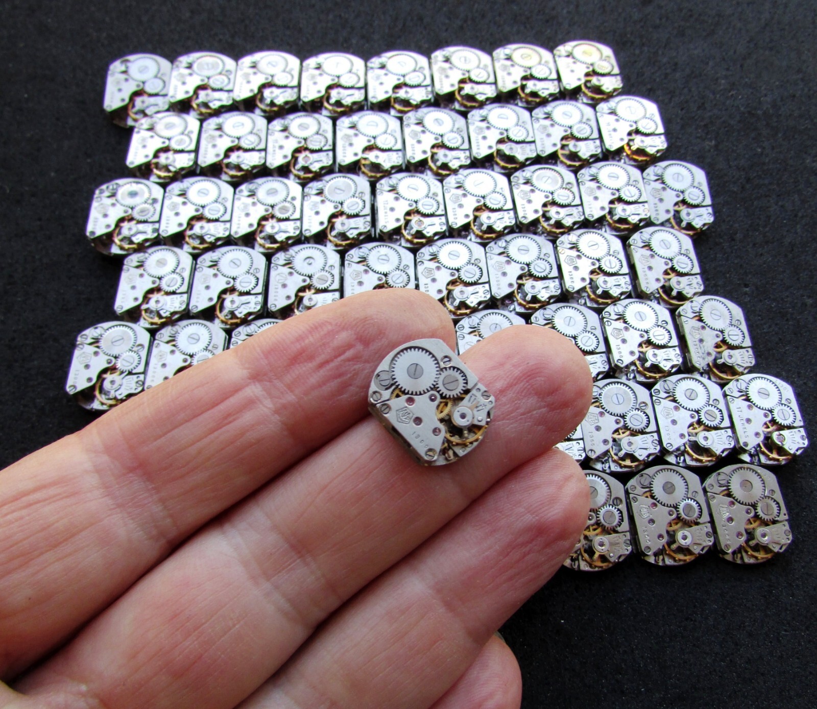 Lot 37 extra small watch movements LUCH caliber 1300 Steampunk Art or repair