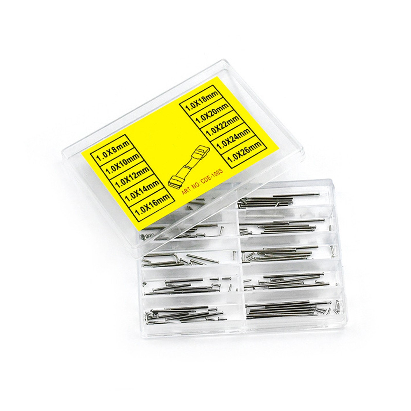 1.0mm Thick 8mm-26mm Tube Friction Pin Spring Bar for Watch Band Clasp Buckle C