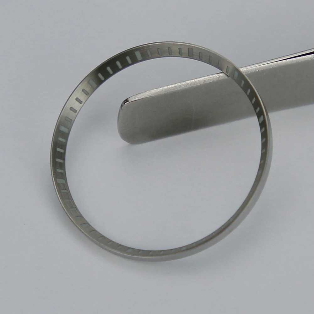 316L Stainless Steel Chapter Ring Filled Super C1 Green Luminous For SKX007 Mods