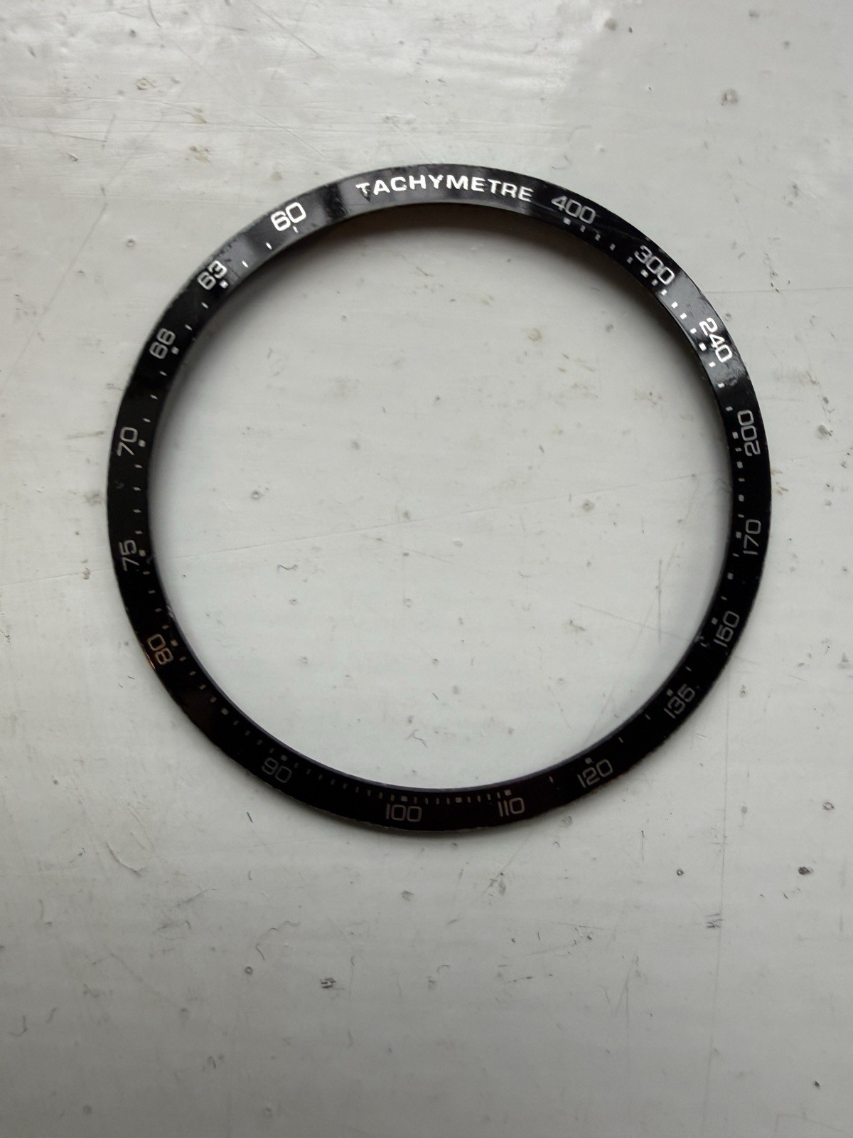 Tag Heuer Watch Bezel Tachymeter Black Silver Polished Diameter 40 mm OEM