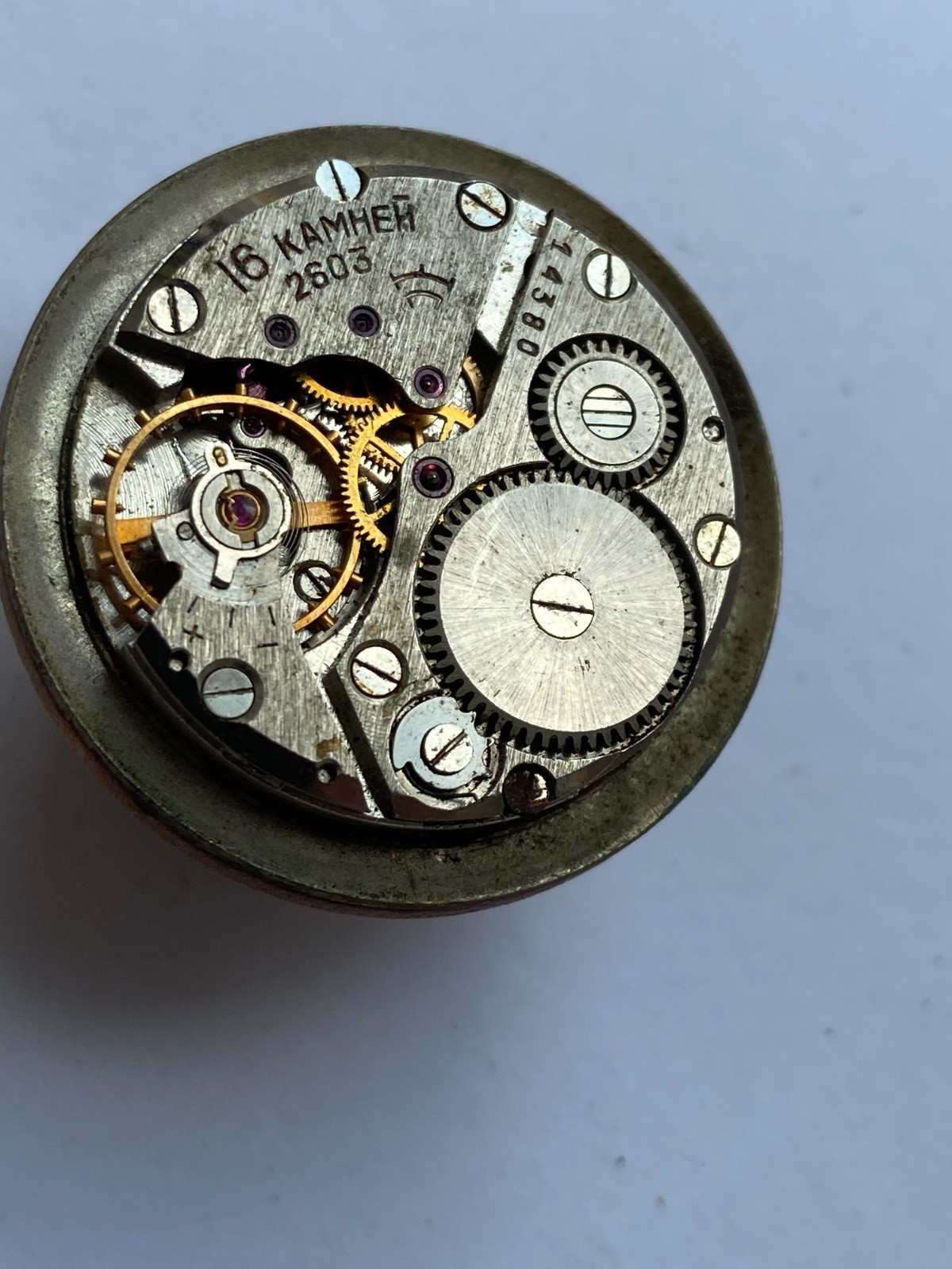 VINTAGE MEN WRIST WATCH FOR PARTS MOVEMENT RAKETA USSR PAKETA CAL. 2603 16 J