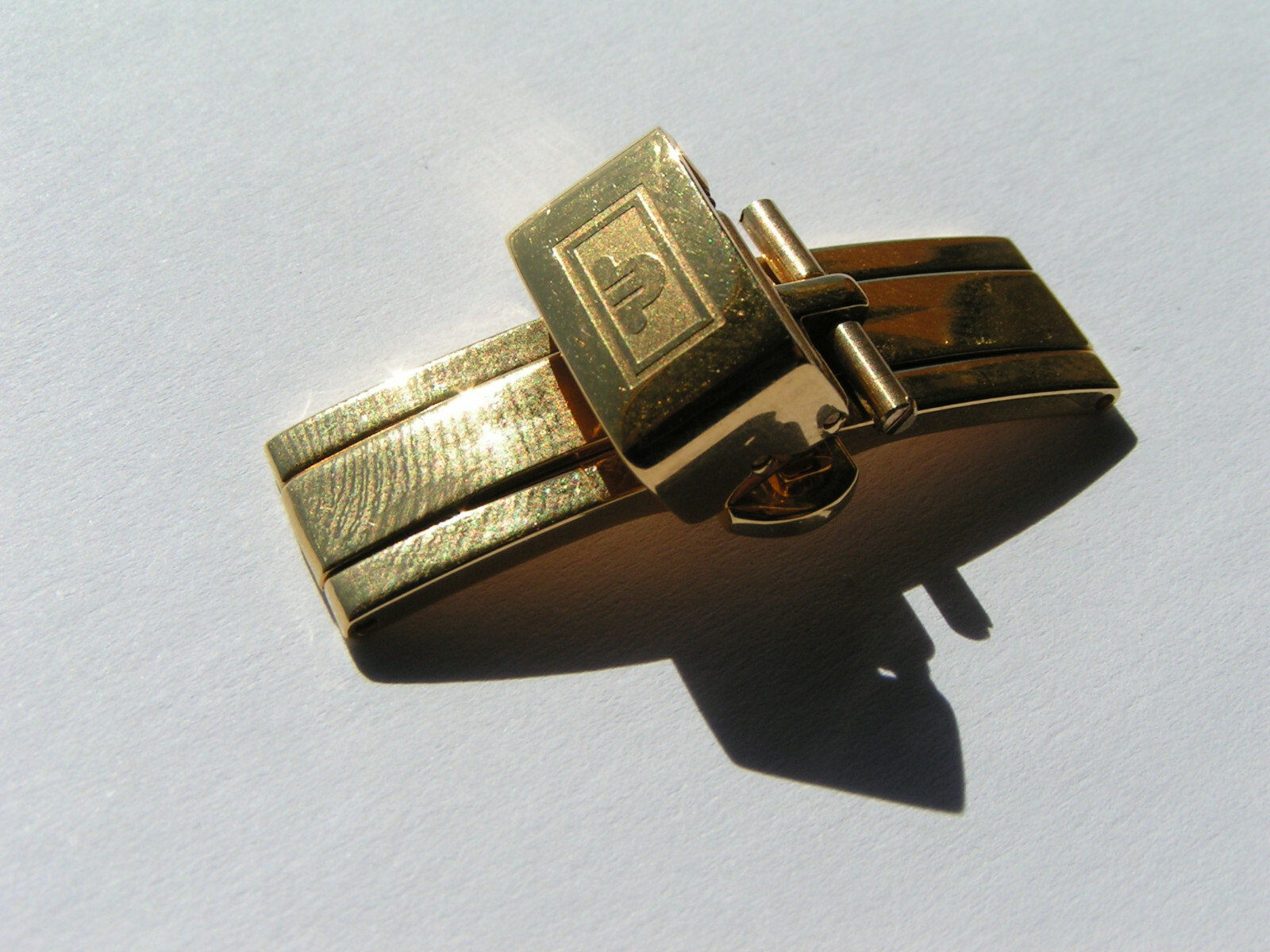Maurice Lacroix Deployment Clasp buckle 12mm Steel Gold plated NOS I530