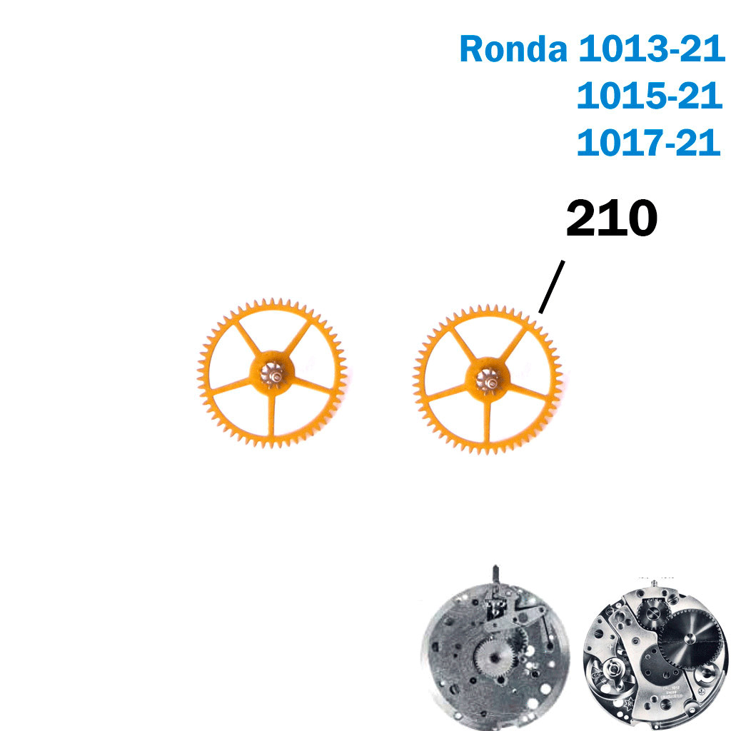 Third wheel- For Movement RONDA 1013-21/1015-21/1017-21-Part No.210 (2PCS)