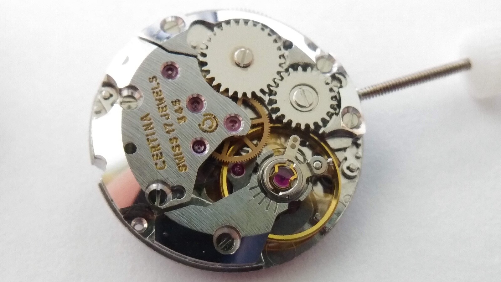 Certina 345 winding movement 17 Jewels NOS – RUNNING! may need a minor cleaning