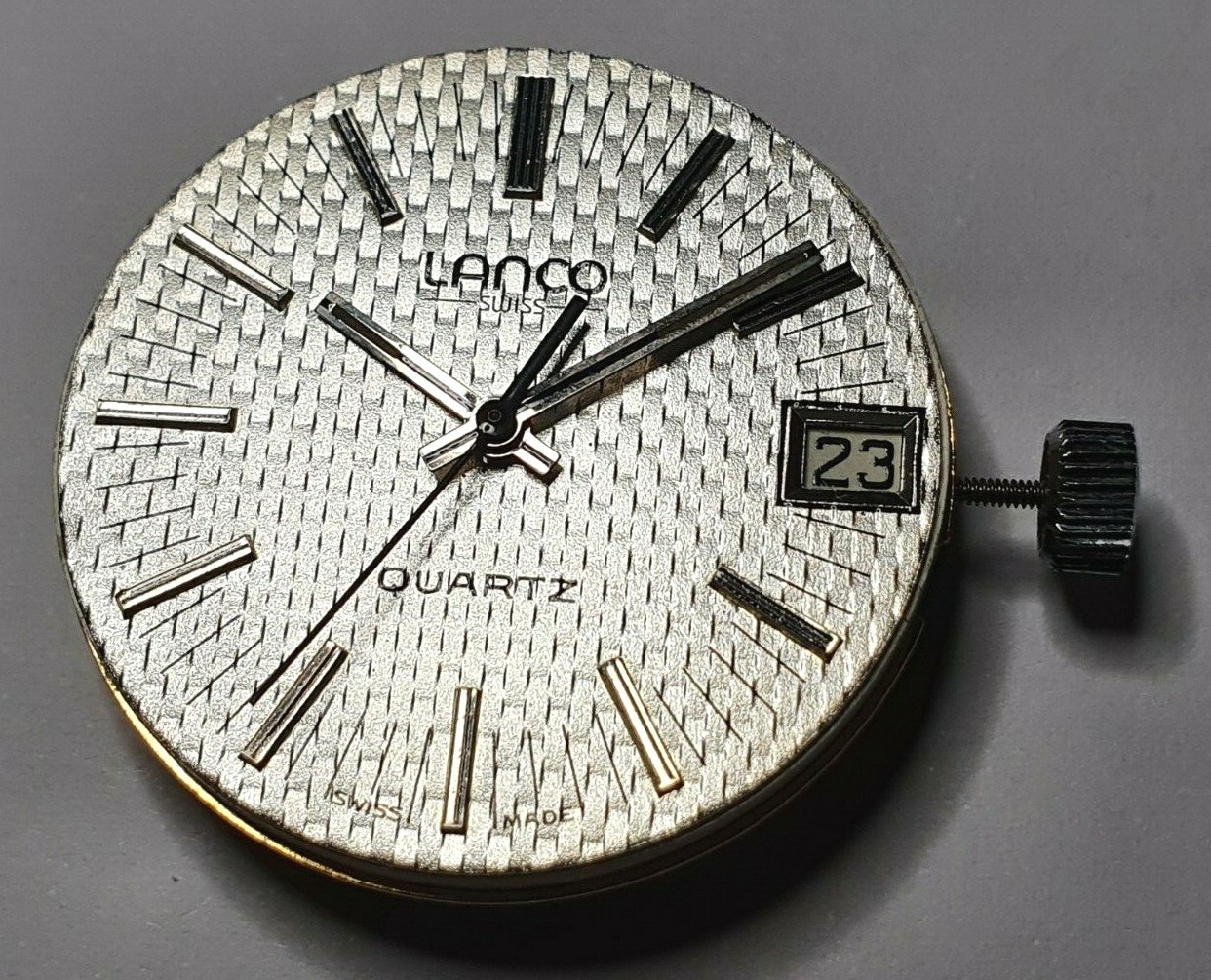 Lanco Quartz Electronic watch movement complete – working Esa 9182
