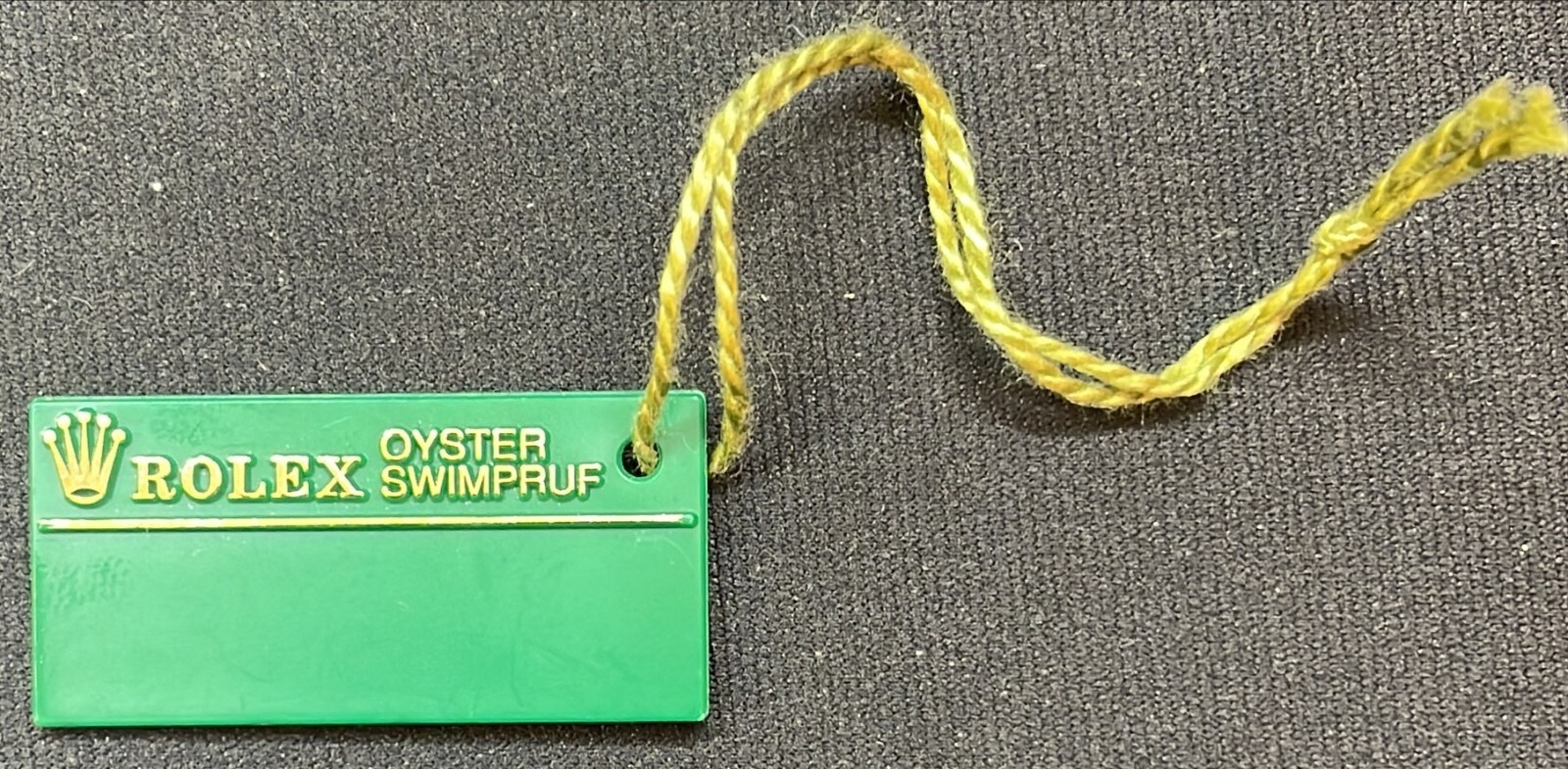 ORIGINAL Rolex Submariner 16613 Green Oyster SwimPruf Hang Tag for K# Watch!