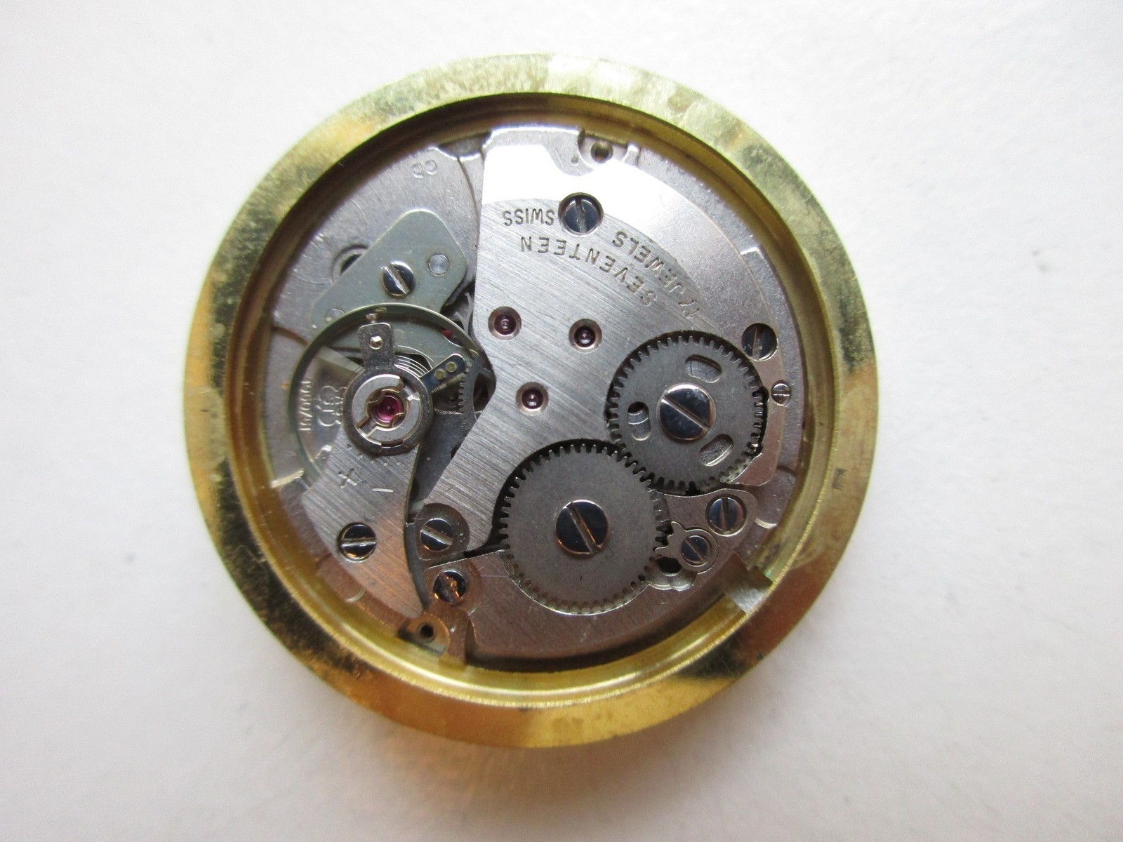 AS ST ASST cal. 1950/51 Swiss watch movement dial & hands – date at 3 – running