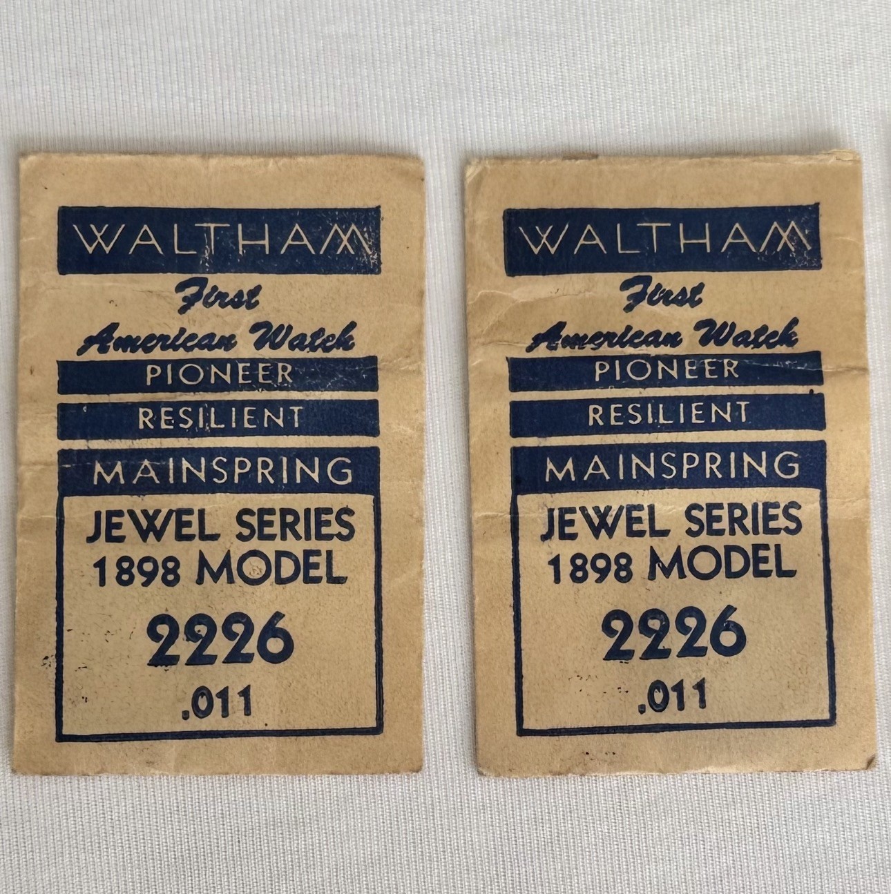 WALTHAM Jewel Series MAIN SPRING MODEL 1898 #2226 .011