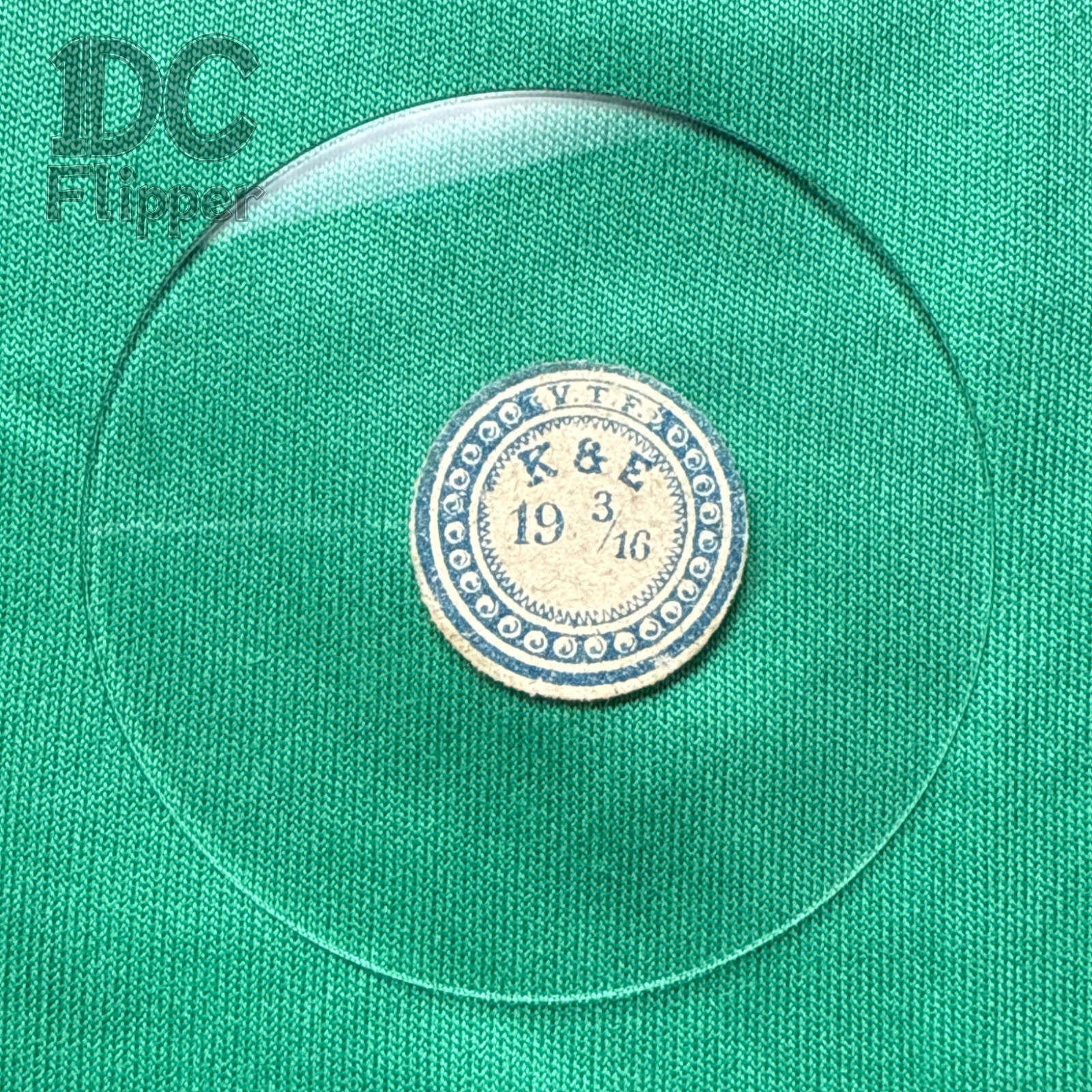 Ligne 19 3/16 Pocket Watch Crystal Hunter Flat Thick: 1mm C19-9 NOS Read!