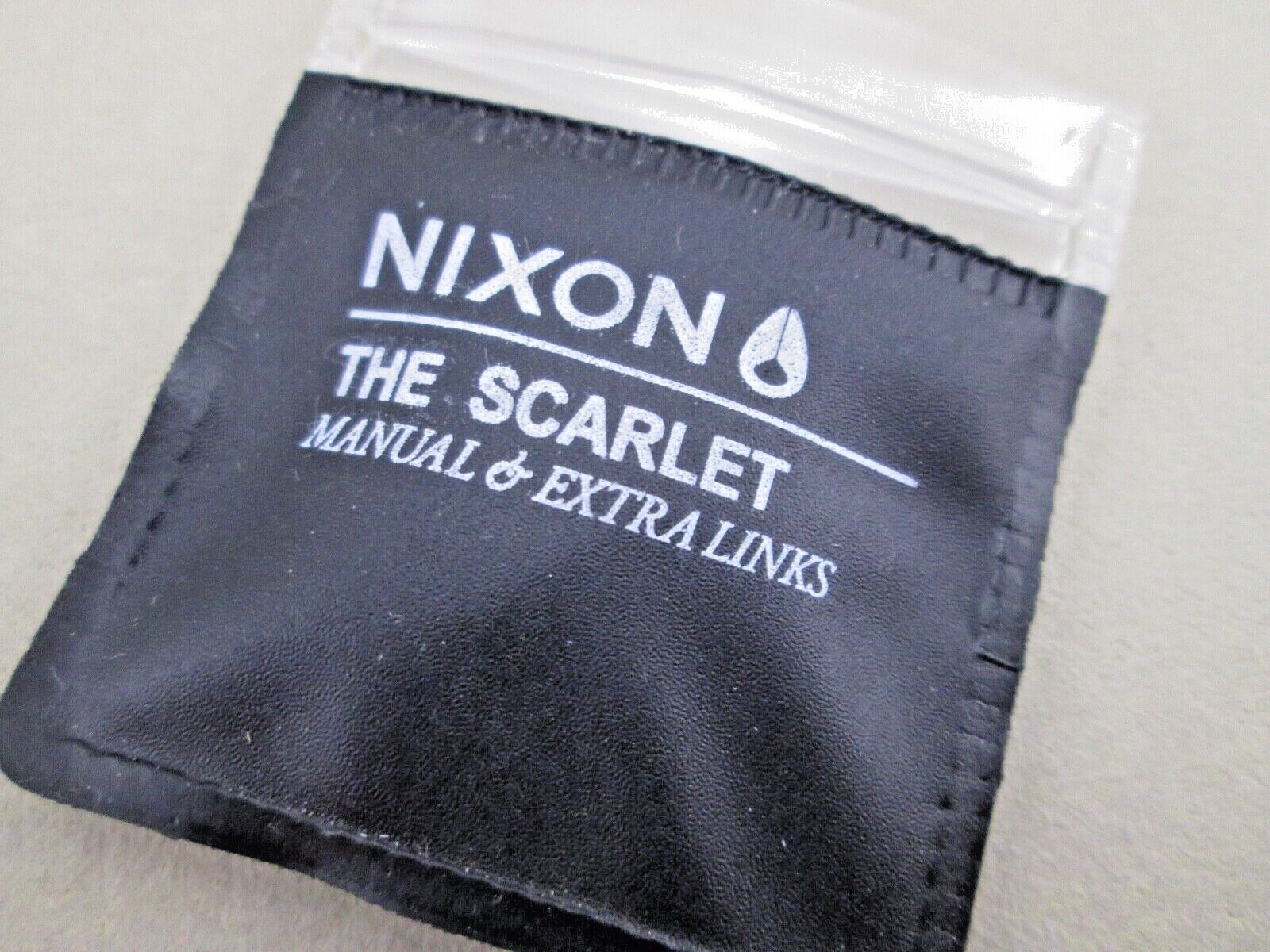 Nixon The Scarlet ladies silver tone stainless steel watch band links X 2