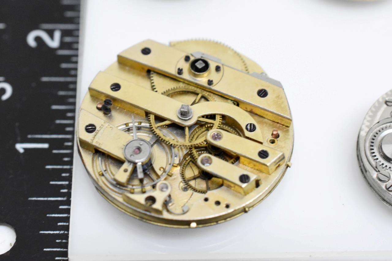 Lot of 6 Vintage & Antique WALTHAM & ELGIN Pocket Watch Movements -AS IS-