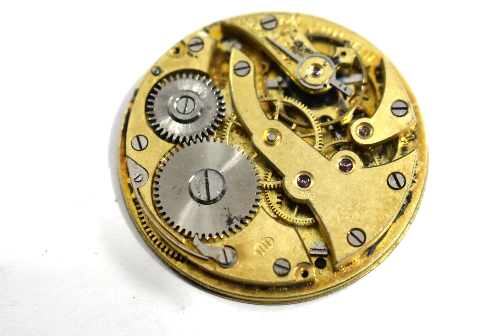 Vintage UH Union Horlogere? 42.65mm Pocket Watch Movement lot.rj