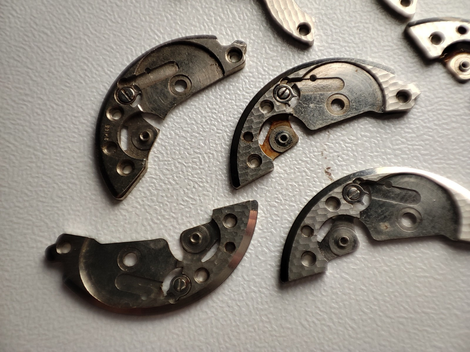 fhf st 96-4 st 96 Watch platinum For parts Gear Train Bridge Barrel bridge lot